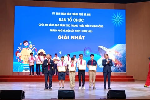 86 đề tài đạt giải Cuộc thi Sáng tạo dành cho thanh thiếu niên, nhi đồng Hà Nội lần thứ 21