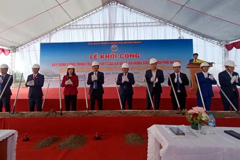 Xã Hưng Đạo khởi công dự án chào mừng Đại hội đại biểu toàn quốc lần thứ XIV của Đảng