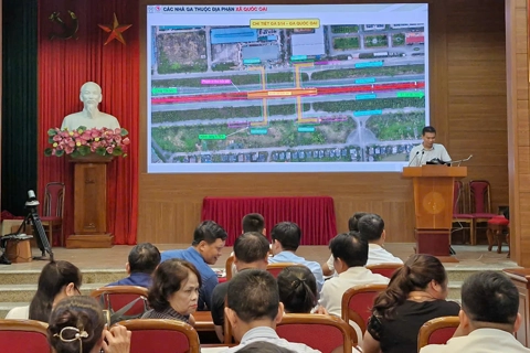 Quốc Oai: lấy ý kiến người dân về Dự án tuyến đường sắt đô thị số 5