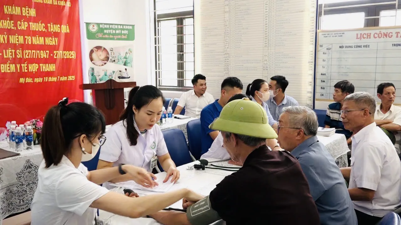 Xã Mỹ Đức: thăm, khám sức khoẻ cho đối tượng chính sách