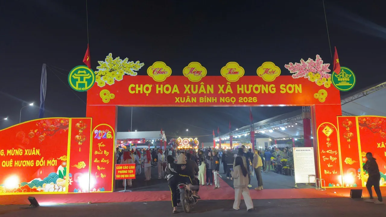 Xã Hương Sơn: Ấn tượng chợ hoa xuân Tết Bính Ngọ 2026