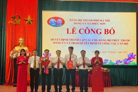 Xã Phúc Sơn: thành lập 32 tổ chức cơ sở Đảng