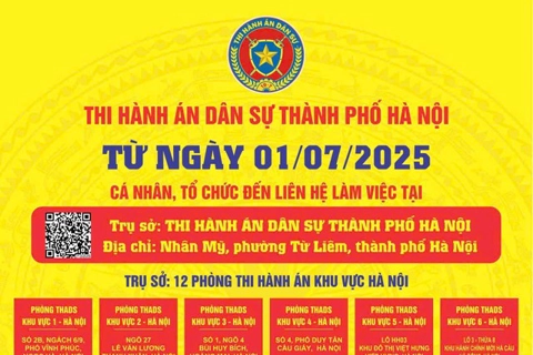 12 Phòng Thi hành án dân sự khu vực tại Hà Nội
