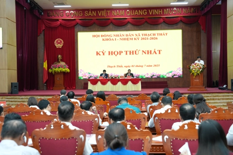 HĐND xã Thạch Thất tổ chức kỳ họp thứ nhất khóa I, nhiệm kỳ 2021 - 2026