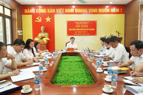 4 xã mới ở huyện Thạch Thất tổ chức vận hành thử nghiệm hội nghị Ban Chấp hành Đảng bộ xã