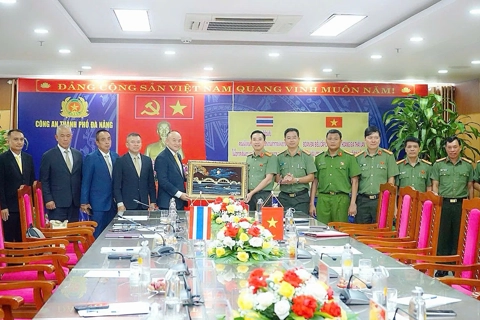 Đoàn Cảnh sát Hoàng gia Thái Lan thăm, làm việc với Công an thành phố Đà Nẵng