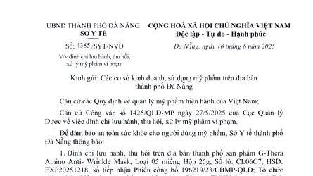 Mỹ phẩm G-Thera bị thu hồi: cảnh báo từ một vụ quảng cáo sai sự thật