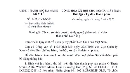 Mỹ phẩm G-Thera bị thu hồi: cảnh báo từ một vụ quảng cáo sai sự thật