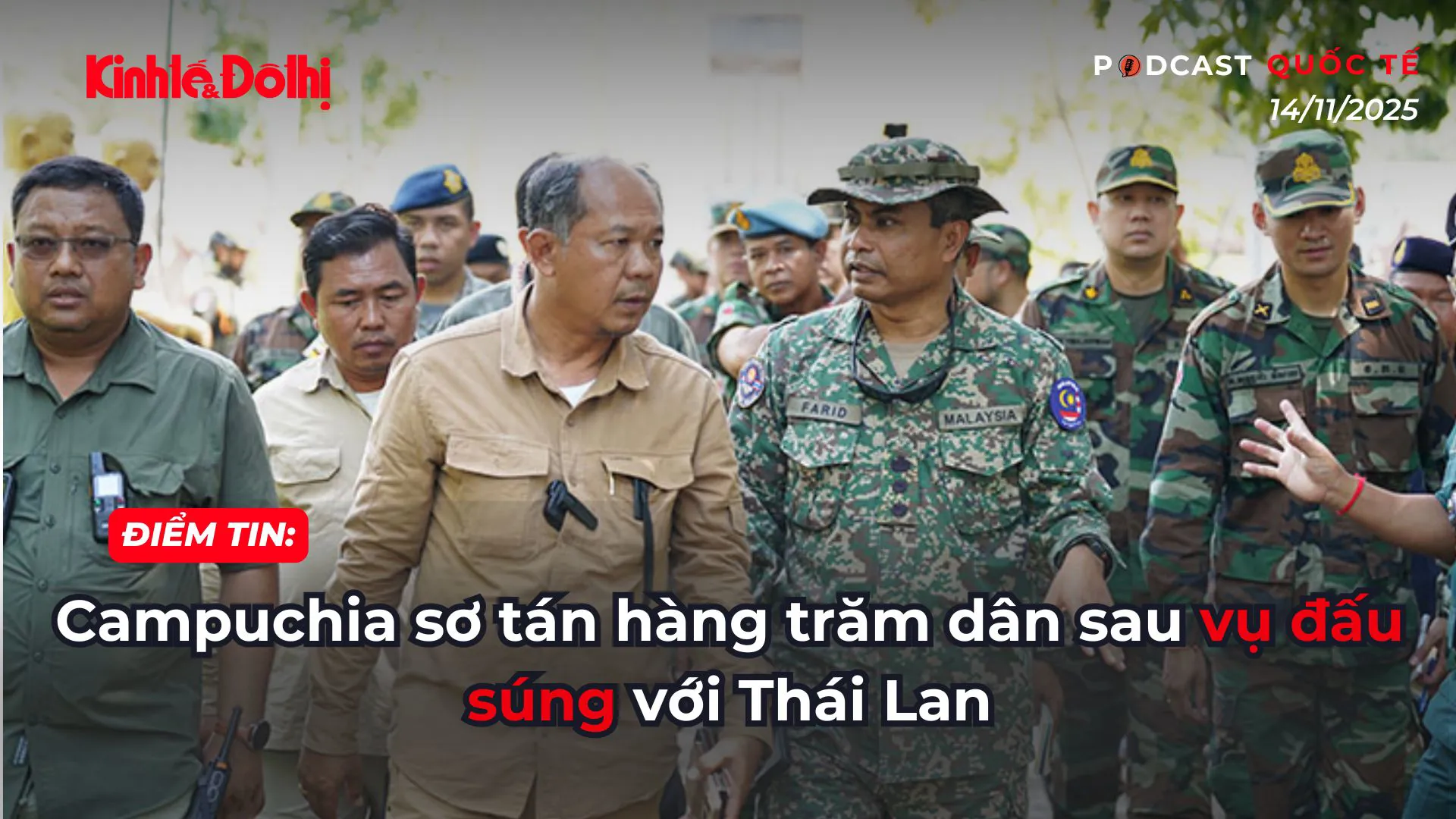 Điểm tin 14/11: Campuchia sơ tán hàng trăm dân sau vụ đấu súng với Thái Lan