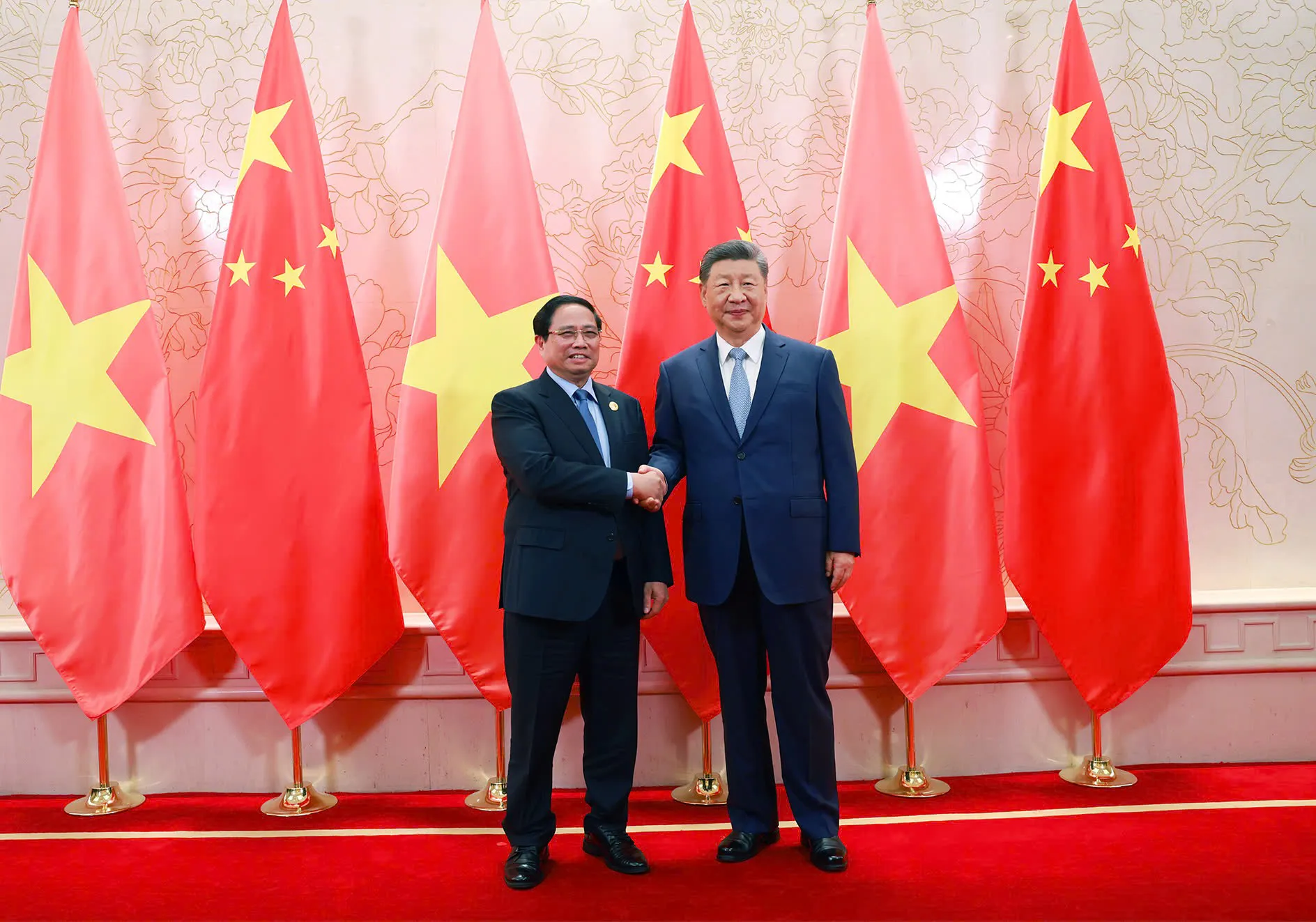 Thủ tướng Chính phủ Phạm Minh Chính hội kiến Tổng Bí thư, Chủ tịch nước Trung Quốc Tập Cận Bình
