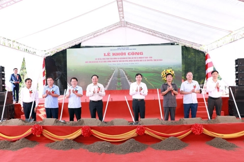 Khởi công đường tránh Tân Uyên chào mừng Đại hội Đảng bộ tỉnh Lai Châu