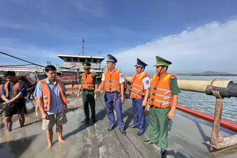Bộ Tư lệnh Vùng Cảnh sát biển 3 bắt giữ xà lan chở gần 1.000m³ cát lậu