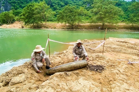 Xử lý thành công quả bom nặng hơn 2 tạ gần cửa động Phong Nha