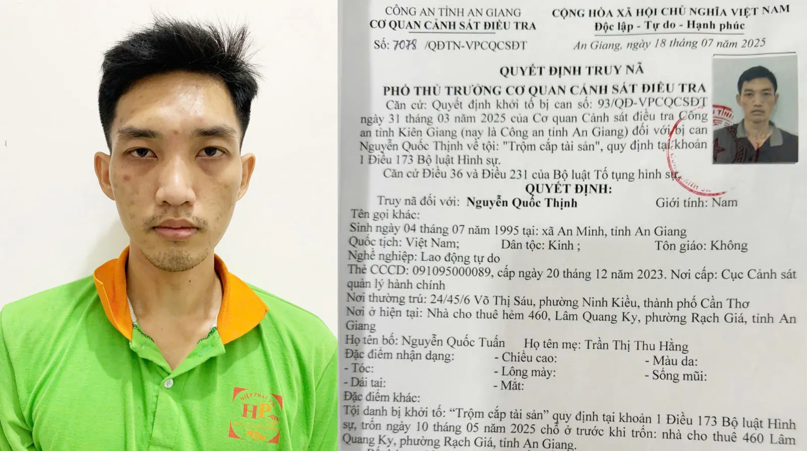 An Giang: đối tượng trộm 17kg mực khô ra đầu thú sau nhiều tháng lẩn trốn