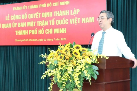 Công bố quyết định thành lập cơ quan Ủy ban MTTQ Việt Nam TP Hồ Chí Minh