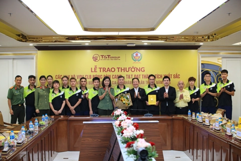 T&T Group trao thưởng 1,26 tỷ đồng cho CLB Bóng bàn CAND - T&T