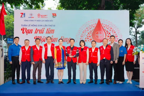 10.864 đơn vị máu được hiến trong Tuần lễ hồng EVN lần thứ XI