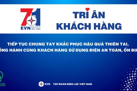 EVN tiếp tục chung tay khắc phục hậu quả thiên tai