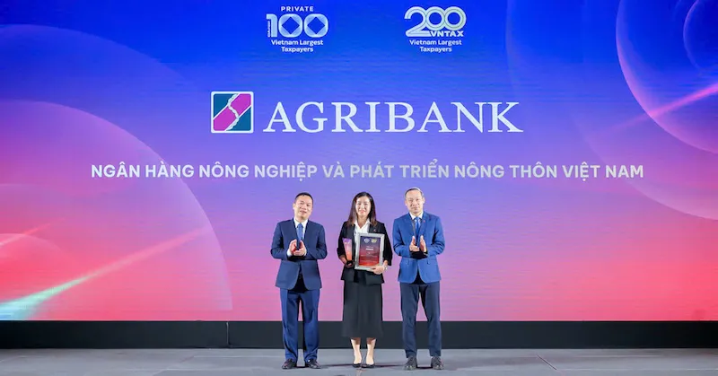 Agribank lọt Top 20 doanh nghiệp nộp ngân sách lớn nhất Việt Nam 2025