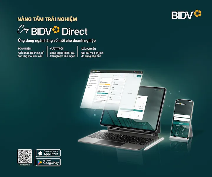 BIDV Direct - ứng dụng số hữu ích dành cho khách hàng tổ chức