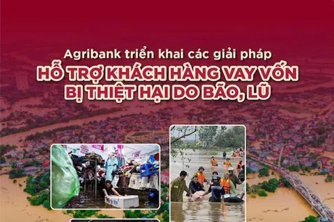 Agribank giảm tới 2%/năm lãi suất cho vay hỗ trợ khách hàng bị ảnh hưởng, thiệt hại do bão, lũ
