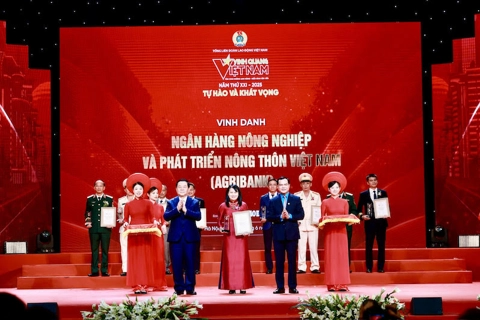 Agribank, ngân hàng duy nhất được vinh danh tại Chương trình “Vinh Quang Việt Nam” 2025
