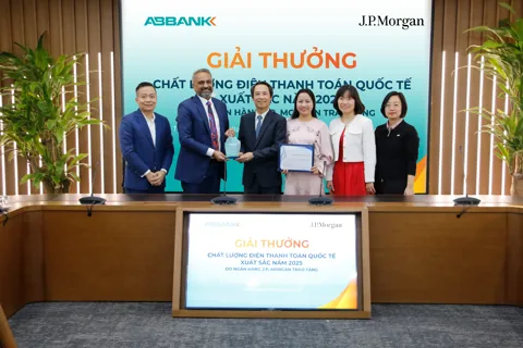 ABBANK tiếp tục được J.P. Morgan vinh danh “Chất lượng điện Thanh toán quốc tế xuất sắc năm 2025”