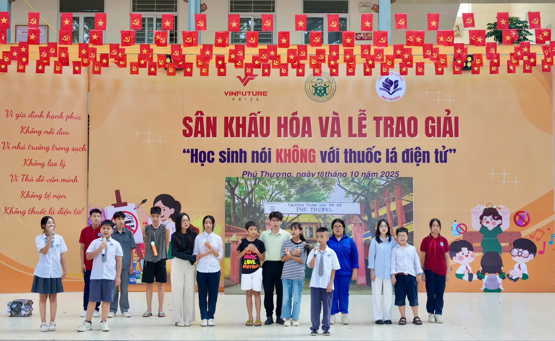 Học sinh Phú Thượng lan tỏa lối sống không khói thuốc