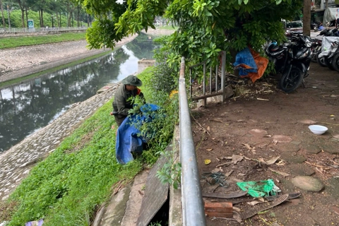 Phường Nghĩa Đô: ra quân làm sạch sông Tô Lịch
