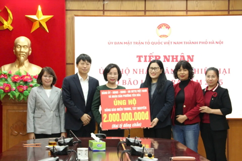 Yên Hòa: quyên góp 2 tỷ đồng gửi đến bà con vùng lũ