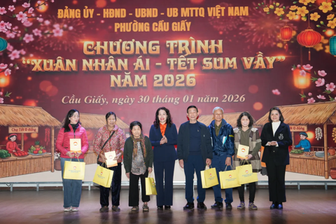 Ấm áp chương trình “Xuân Nhân Ái – Tết Sum Vầy năm 2026” tại phường Cầu Giấy