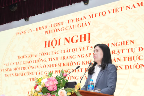 Phường Cầu Giấy: sự hài lòng của người dân là thước đo giải quyết 5 “điểm nghẽn” đô thị