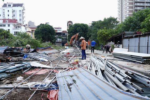 Bắt đầu cưỡng chế thu hồi đất dự án xây dựng đường Đặng Thai Mai