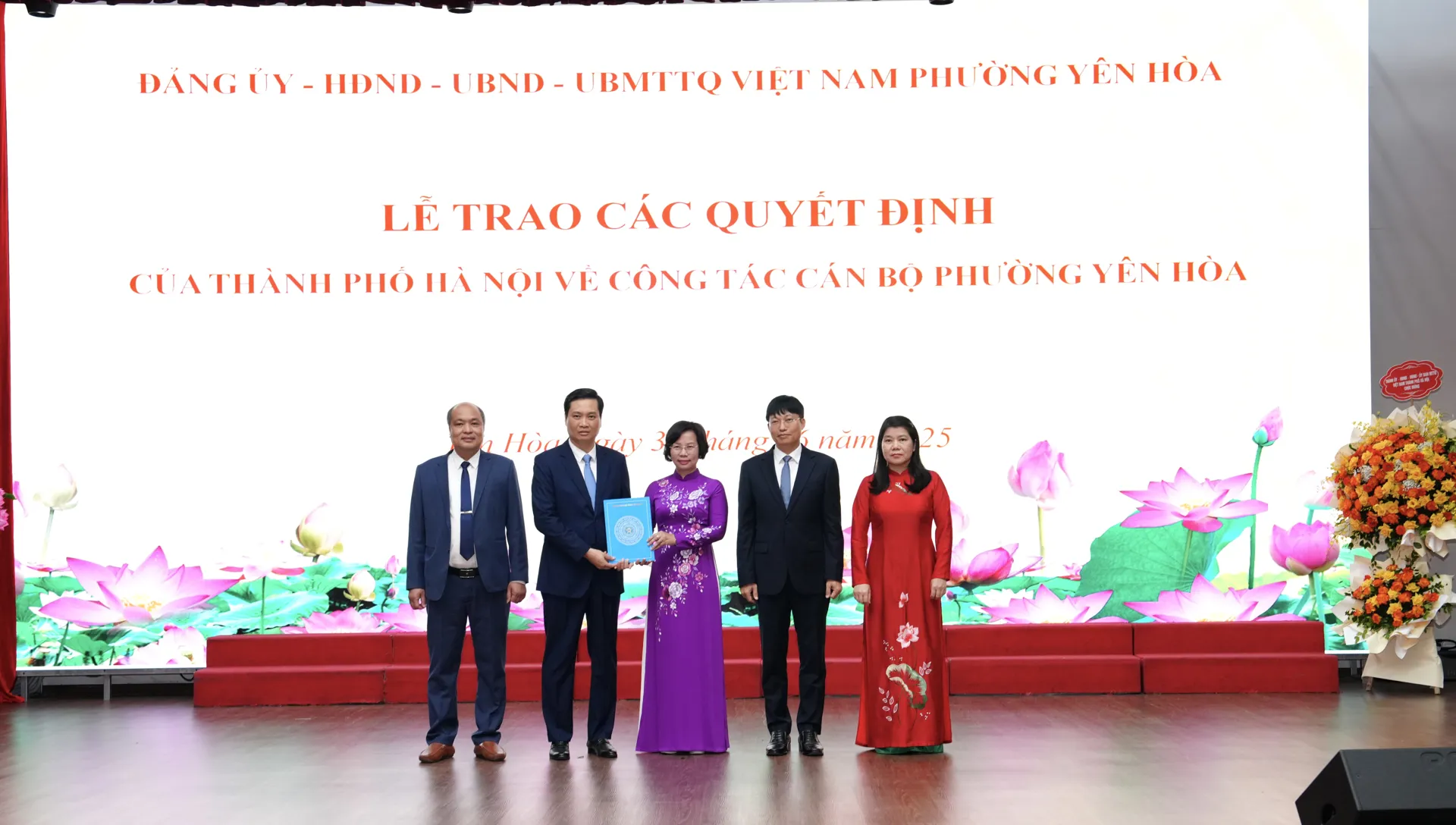 Danh sách cán bộ chủ chốt phường Yên Hoà
