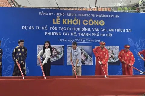 Phường Tây Hồ: khởi công dự án Tu bổ, tôn tạo di tích Đình, Văn Chỉ, Am Trích Sài