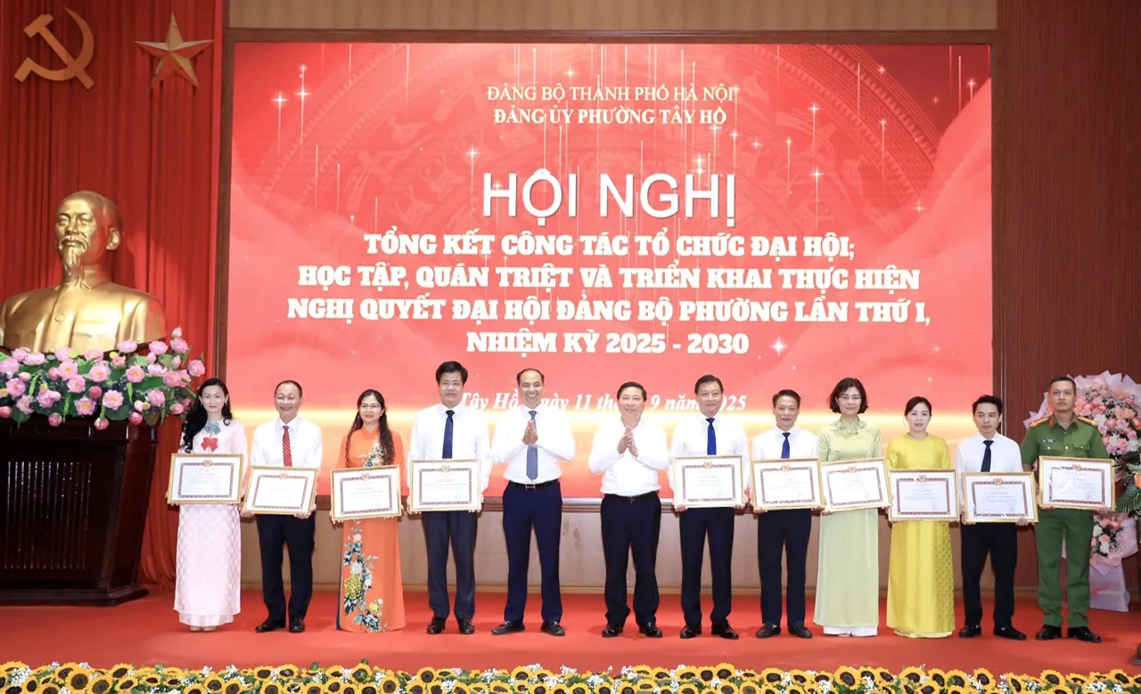 Phường Tây Hồ tổng kết công tác Đại hội và triển khai Nghị quyết Đại hội lần thứ I