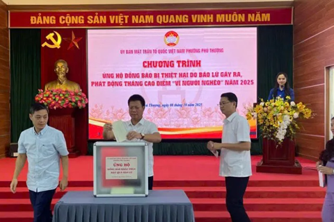 Phường Phú Thượng: phát động phong trào ủng hộ đồng bào vùng bão, lũ