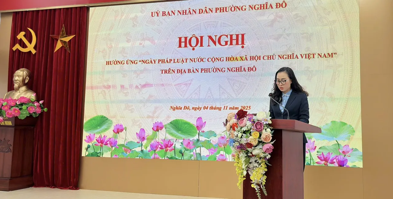 Phường Nghĩa Đô: hưởng ứng Ngày Pháp luật Việt Nam