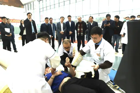 Diễn tập bảo đảm công tác y tế phục vụ Đại hội đại biểu toàn quốc lần thứ XIV của Đảng
