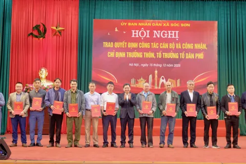 Xã Sóc Sơn công bố 55 Trưởng thôn, Tổ trưởng tổ dân phố nhiệm kỳ 2025-2028