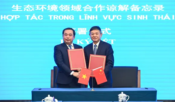 Việt Nam - Trung Quốc ký bản ghi nhớ hợp tác trong lĩnh vực sinh thái và môi trường
