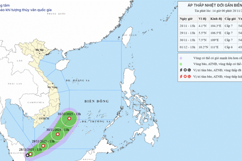 14 tỉnh thành nguy cơ chịu tác động của áp thấp nhiệt đới hiếm thấy