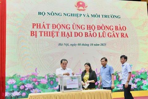 Bộ Nông nghiệp và Môi trường phát động ủng hộ đồng bào bị thiệt hại do bão lũ