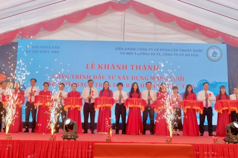 Khánh thành công trình cấp nước sạch cho 9 xã thuộc huyện Phúc Thọ