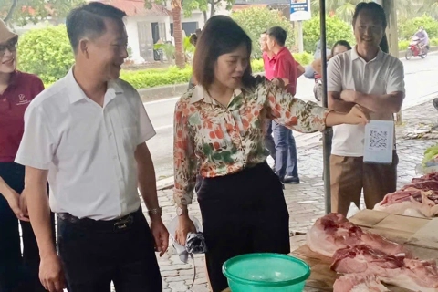 Xã Sóc Sơn: ra mắt “tuyến phố không dùng tiền mặt” chào mừng Đại hội Đảng