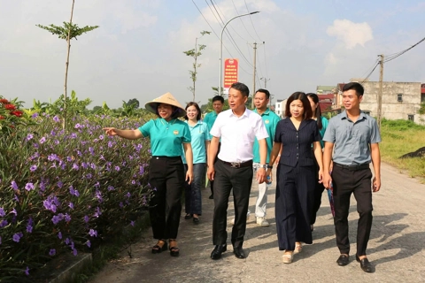 Xã Sóc Sơn gắn biển 2 công trình chào mừng Đại hội Hội Nông dân