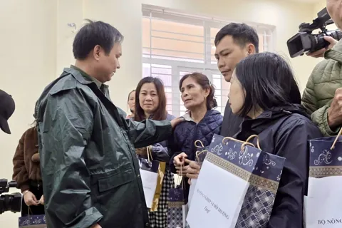 Lãnh đạo Bộ Nông nghiệp và Môi trường thăm hỏi, trao quà hỗ trợ người dân vùng lũ Quảng Trị