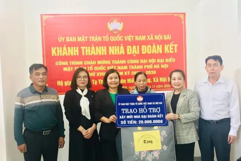 Xã Nội Bài hỗ trợ xây dựng Nhà đại đoàn kết cho 2 hộ gia đình có hoàn cảnh khó khăn