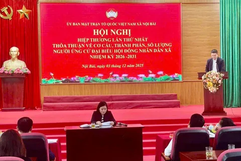 Thống nhất 48 người ứng cử đại biểu HĐND xã Nội Bài nhiệm kỳ 2026-2031