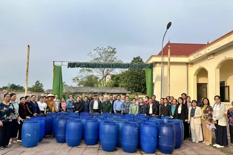 Xã Trung Giã: nhân rộng mô hình phân loại, xử lý rác hữu cơ tại hộ gia đình